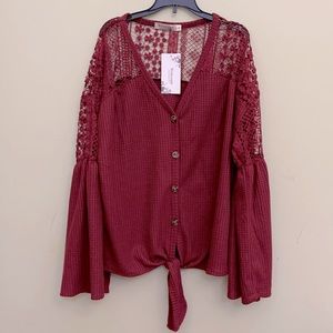 WEKEUPP Lace blouse NWT